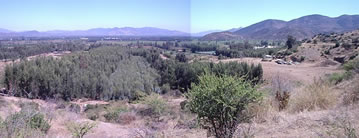 Vista desde el Norte. A la derecha se aprecia el ex-basural